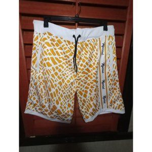 Mperial athletic gold leopard print men's shorts size 2XL